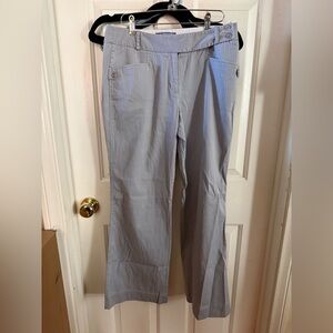 Hillard & Hanson Casual Vintage Light Gray Striped Pants 8